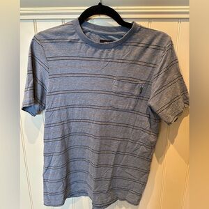 O’NEILL Boys Size Large Blue with Grey & Black Striped Short Sleeve Tee …
